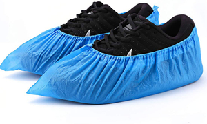 غطاء حذاء بلاستيك أزرق يمكن التخلص منه